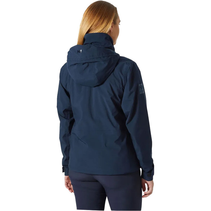 2023 Helly Hansen Mujer HP Racing Lifaloft Chaqueta De Vela Con Capucha 34268 - Navy